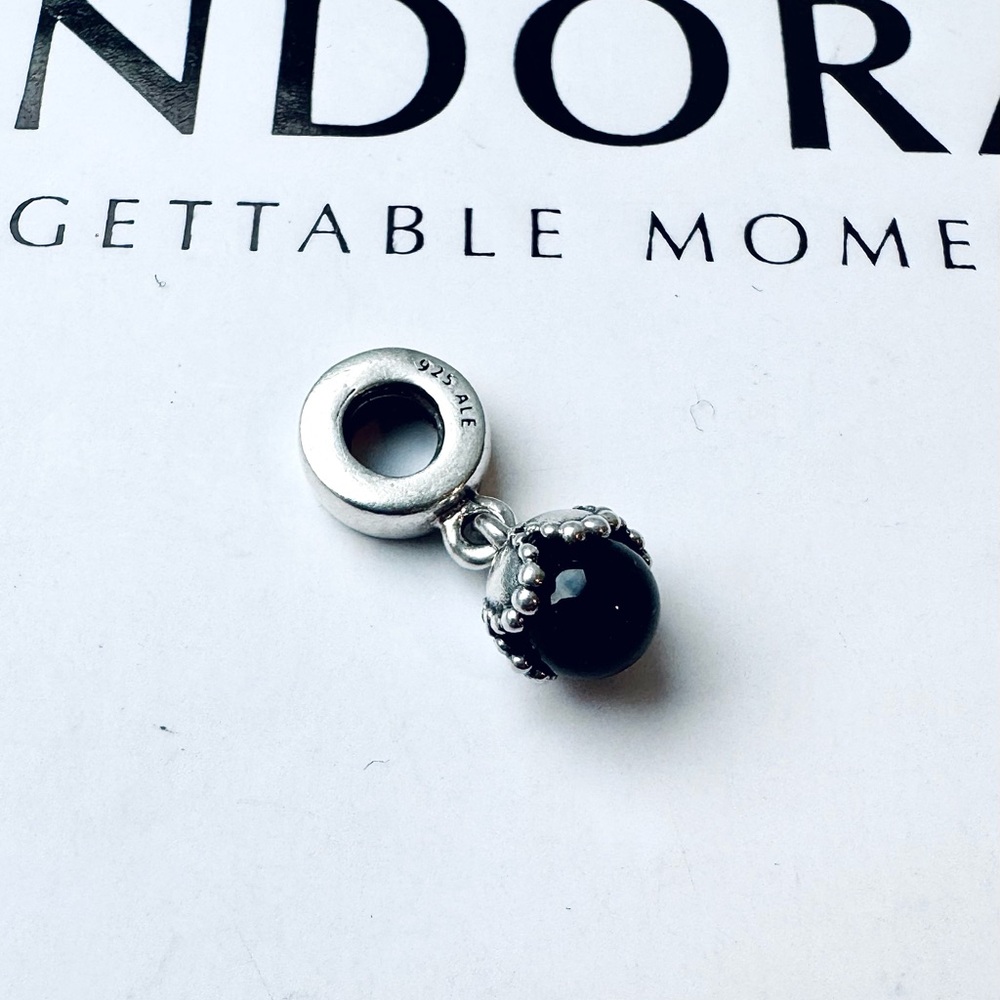 Pandora Black Onyx Drop Dangle Charm